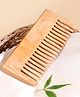 Neemwood Detangling Comb Wide Bristles - Brown