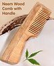 Neemwood Comb With Handle - Brown