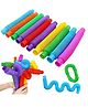 VGRASSP Push And Pull Pipe Tube Toy For Kids, Toddlers - Stretch and Bend Into Your Own Way - Smooth Sensory Fidget Toy - Multicolor (Color As Per Stock) (Pack Of 6)