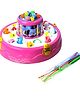 VGRASSP Fishing Game Toy Set For Kids With Multilayer Rotating Pond, 26 Fishes, 4 Fishing Poles, Dynamic Light And Music  Safe And Durable Gift  Multicolor (Color As Per Stock)