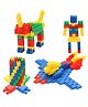 VGRASSP 180 Pcs Building Blocks Educational Game Toy For Kids Imagination And Creative Fun Learning Connector Colorful Blocks to Create Learn and Play - Color As Per Stock