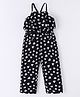 Kookie Kids Singlet Sleeves Jumpsuit With Heart Print - Black