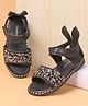 Babyoye Velcro Closure Party Wear Sandals Studded Detailing - Black