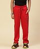 Monte Carlo Athletic Division Text Printed Track Pant - Red