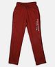 Monte Carlo Athletic Division Text Printed Track Pant - Maroon