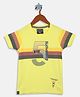 Monte Carlo Half Sleeves Champions Text Printed Tee - Neon Green