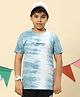 Monte Carlo Cotton Half Sleeves Revolution Printed Tee - Blue