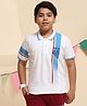 Monte Carlo Half Sleeves 66 Number Embroidered Tee - White