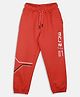 Monte Carlo Placement Text Printed Joggers - Rust