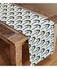 Tasseled Home Green Palm Table Runner for 4 seater table