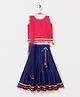 Bluebell Sleeveless Choli Lehenga With Dupatta - Pink & Blue
