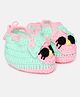 MayRa Knits Animal Face Designed Hand Knitted Woollen Booties - Green