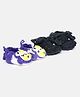 MayRa Knits Set Of 2 Hand Knitted Animal Detailed Woollen Booties - Black And White