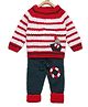 MayRa Knits Sea Life Theme Hand Knitted Full  Ship Designed Sweater And Pajama - Red