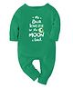 Zeezeezoo Full Sleeves Family Theme My Bua Loves Me To The Moon & Back Printed Romper - Green