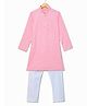 Lagorii Full Sleeves Chikanakari Embroidered & Sequin Embellished Kurta & Pyjama Set - Pink
