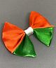 SKD Republic Day Theme Satin Bow  Detailed Hair Clip -  Orange