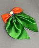 SKD Republic Day Theme Satin Big Bow Detailed Hair Clip - Green