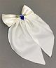 SKD Satin Big Bow Detailed Hair Clip - White