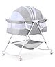 2 in 1 Baby Bassinet with Mosquito Net |Easy Folding Portable | Baby Bed Rocking Bassinet with Comfy Mattress | Mosquito Net Storage for Infant Newborn  Grey