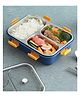 Luvlittle  3 Compartment Stainless Steel Insulated Lunch Box for Kids, Boys and Girls Perfect Tiffin Box for School & Office Men and Women -BLUE-Pack of 1