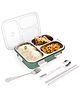 Luvlittle  3 Compartment Stainless Steel Insulated Lunch Box for Kids, Boys and Girls Perfect Tiffin Box for School & Office Men and Women -COLOR MAY VARY (Pack of 1)