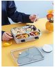 Luvlittle  4 Compartment Stainless Steel Insulated Lunch Box for Kids, Boys and Girls Perfect Tiffin Box for School & Office Men and Women -PINK-Pack of 1