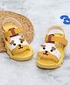Yellow Bee Puppy Applique Detailed Sandals - Yellow