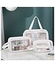 Multifunctional Portable Travel Toiletry Bag with Straps Pack of 3 - White