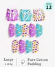 SuperBottoms First Love Premium DryFeel Langot for 0-9M Babies | 100% Cotton Padding | Bummy World | Pack of 12 | 5-10kg SuperBottoms First Love Premium DryFeel Langot for 0-9M Babies | 100% Cotton Padding | Bummy World | Pack of 12 | 5-10kg