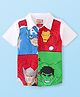 Babyhug Marvel Cotton Knit Half Sleeves Regular Collar Avengers Printed Shirt - Multicolour