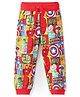 Babyhug Marvel Cotton Looper Knit Full Length Lounge Pant Avengers Print - Red