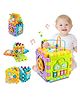 SANISHTH Activity Cube Baby Toys 6 in 1 Multi-Purpose Learning Cube with Music Activity Center Shape Sorter Toy Gift - Multicolour