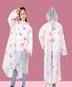 PIne Kids Full Sleeves Calf Length Hooded Raincoat Sea Life Print - Multicolor