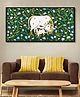 999Store Cow With Baby Cow With Flower Background Modern Art Long Big Canvas Wall Painting