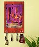 999Store Stylish Wood Wall Mount Decorative Key Holder - Old Lady And Little Girl