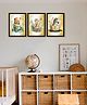 999Store Modern Art Kids Painting For Wall Decor - Teddy Bear, Giraffe and Zebra Reading Book
