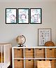 999Store Modern Art Kids Painting For Wall Decor - Baby Elephant With Star and Heart Shape Balloon