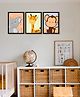 999Store Modern Art Kids Painting For Wall Decor - Elephant Giraffe Monkey