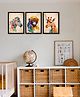 999Store Modern Art Kids Painting For Wall Decor - Colorful Zebra Monkey and Giraffe