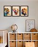 999Store Modern Art Kids Painting For Wall Decor - Colorful Animal Tiger Elephant Lion