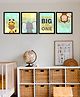 999Store Modern Art Kids Painting For Wall Decor - Dream Big Little One Quotes With Animals