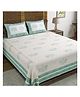 Blocks Of India Cotton Block Print King Size Bedsheet  Green Tree - Green