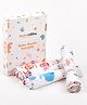 Moms Home Organic Cotton  Baby Muslin Swaddle - Pack of 4 - Multicolor