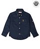 US Polo Assn Knit Full Sleeves Shirt With Logo Embroidery - Navy Blue