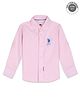 US Polo Assn Full Sleeves Shirt With Logo Embroidery - Pink