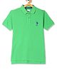 US Polo Assn Knit Half Sleeves T-Shirt Logo Print - Green
