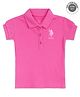US Polo Assn Knit Half Sleeves T-Shirt Logo Print - Pink