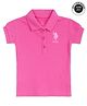 US Polo Assn Knit Half Sleeves T-Shirt Logo Print - Pink