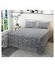 Clio's Heritage Store Timeless Sanganeri Handblock Blue Flower Print Cotton Bedsheet